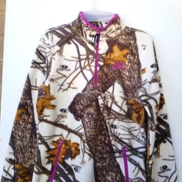 MOSSY OAK Fleece Half ZIP UP JACKET. SIZE S, 4-6 - Picture 2 of 14